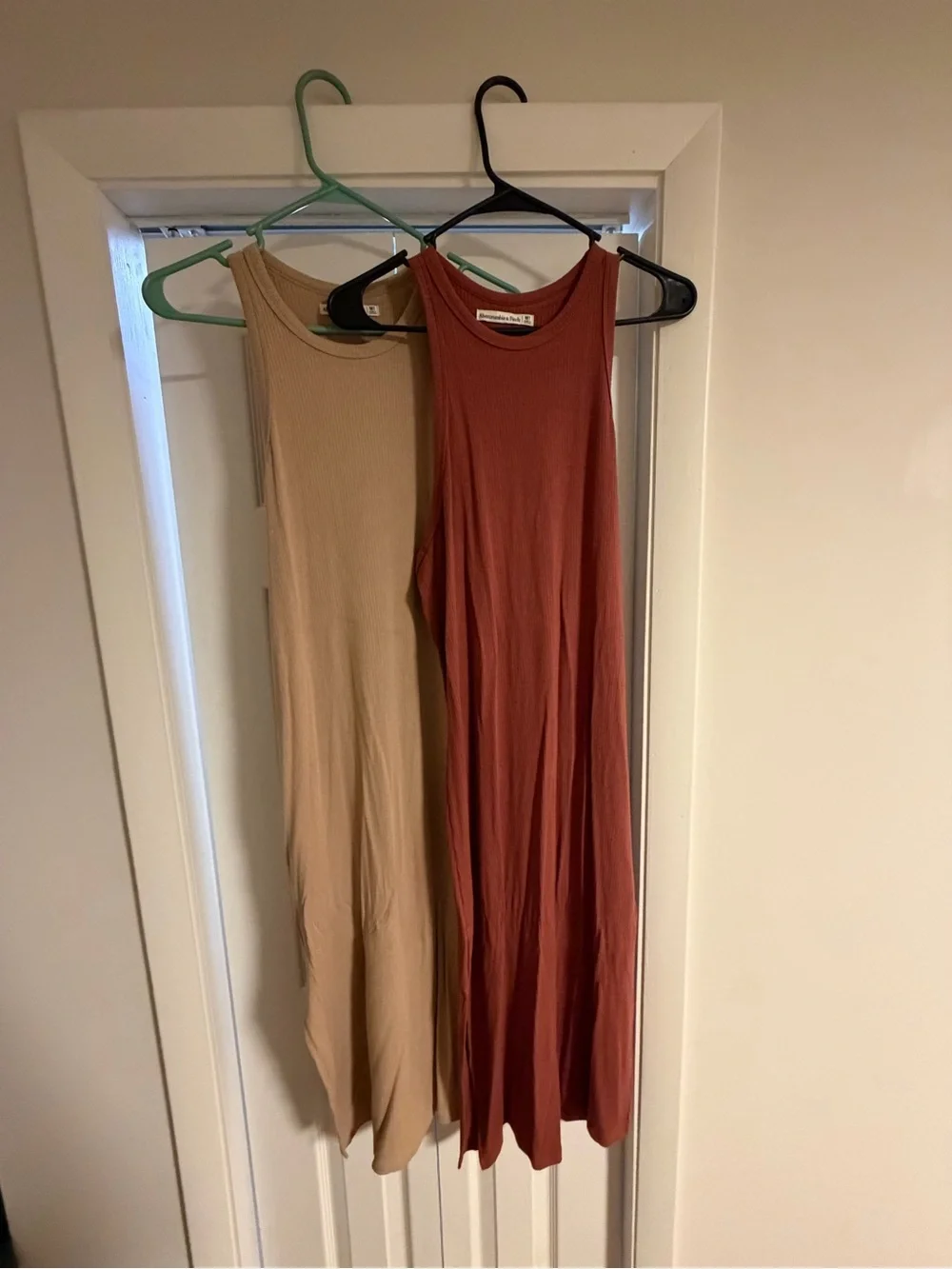 Bundle of 2 Abercrombie Sleeveless Ribbed Maxi Dresses